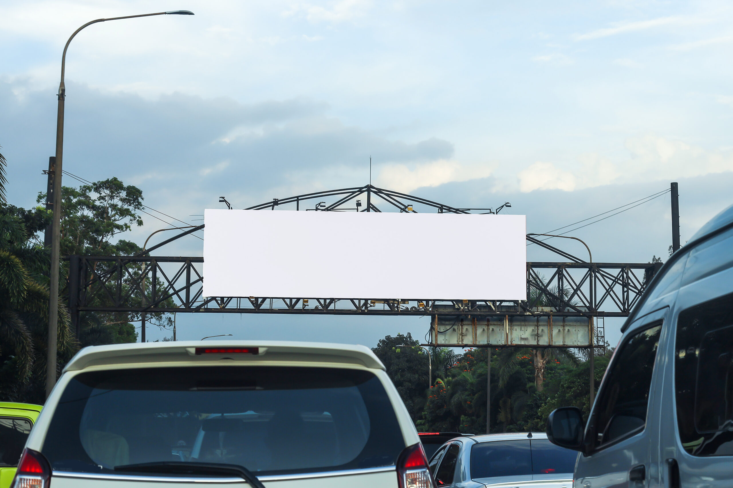 Blank example of OOH advertising, in the form of a billboard.