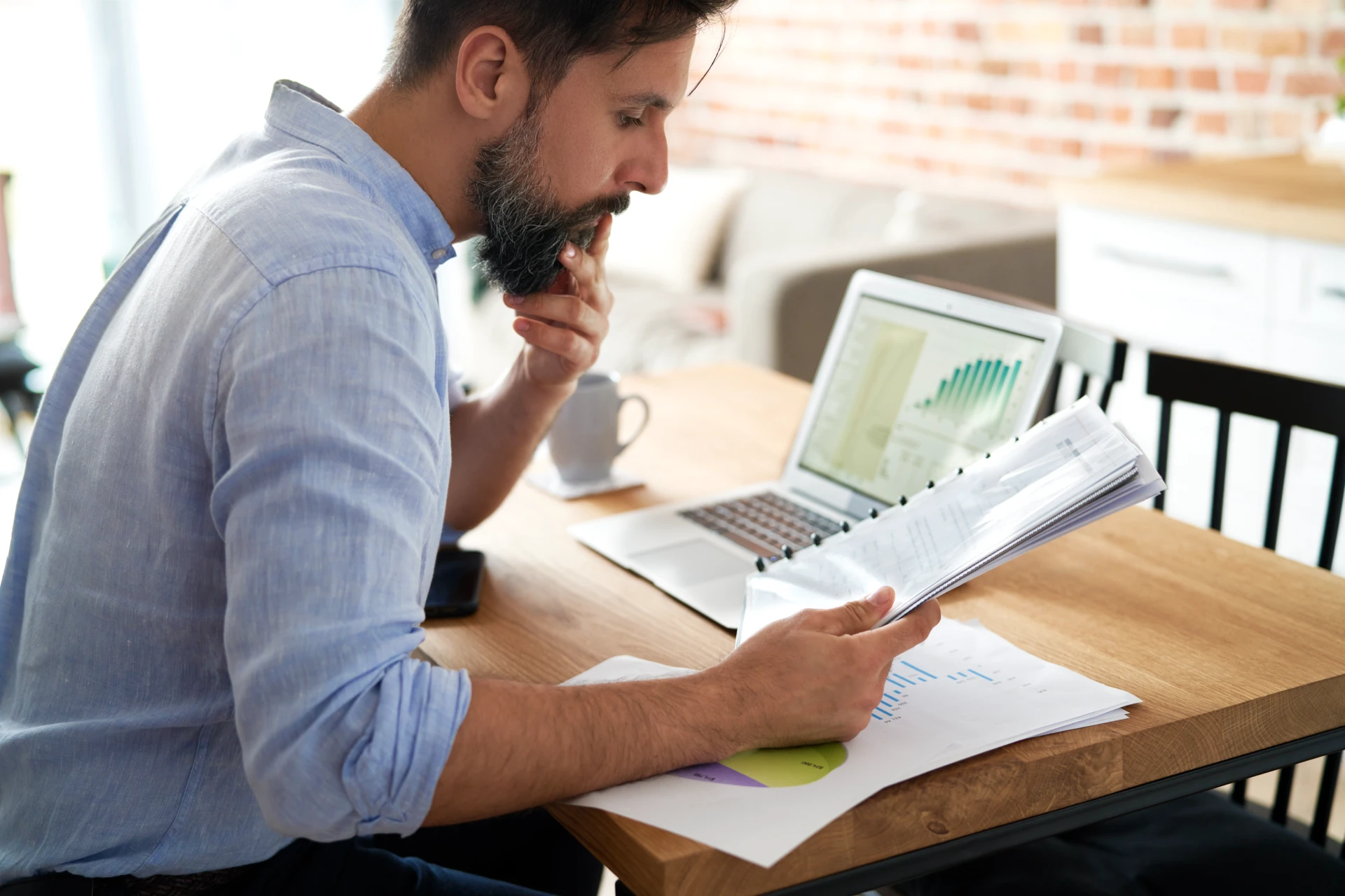 business owner reviewing SEO pricing