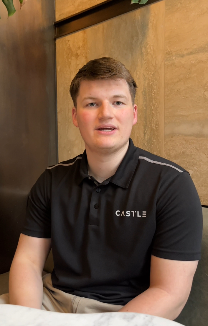 Andrew Armstrong in a Castle Cladding polo shirt