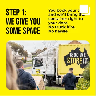 Carousel card: “Step 1: we give you some space.”