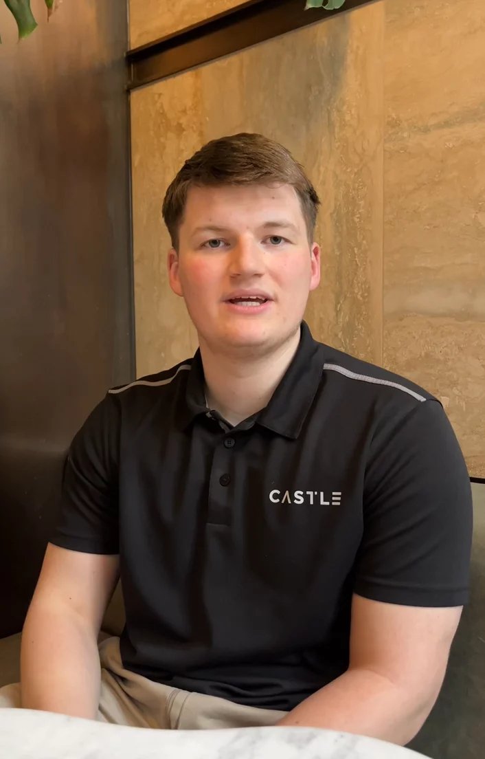 Andrew Armstrong in a Castle Cladding polo shirt